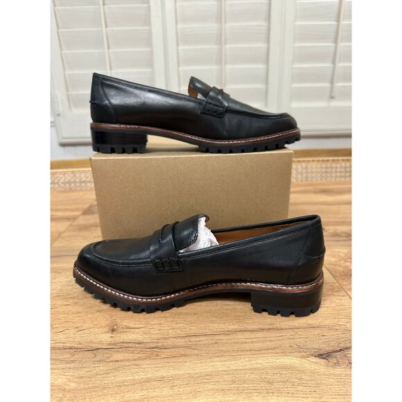Madewell The Corinne Lugsole Loafer True Black Leather Sz 9.5 NWOB 90s Classic - Picture 8 of 13